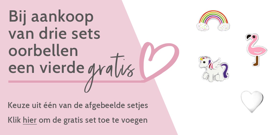 4e set oorbellen gratis bij 3 paar oorbellen